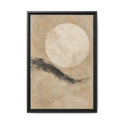 Linen Moon · Framed Canvas