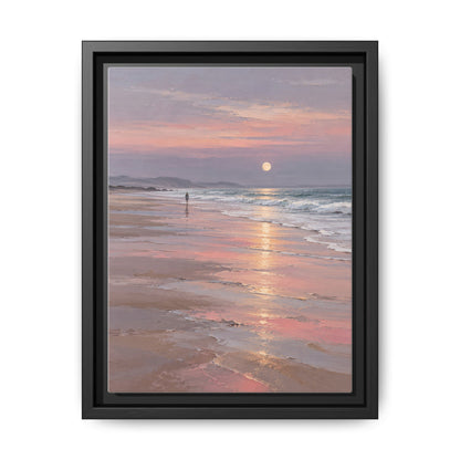 Silver Moon Tide · Framed Canvas