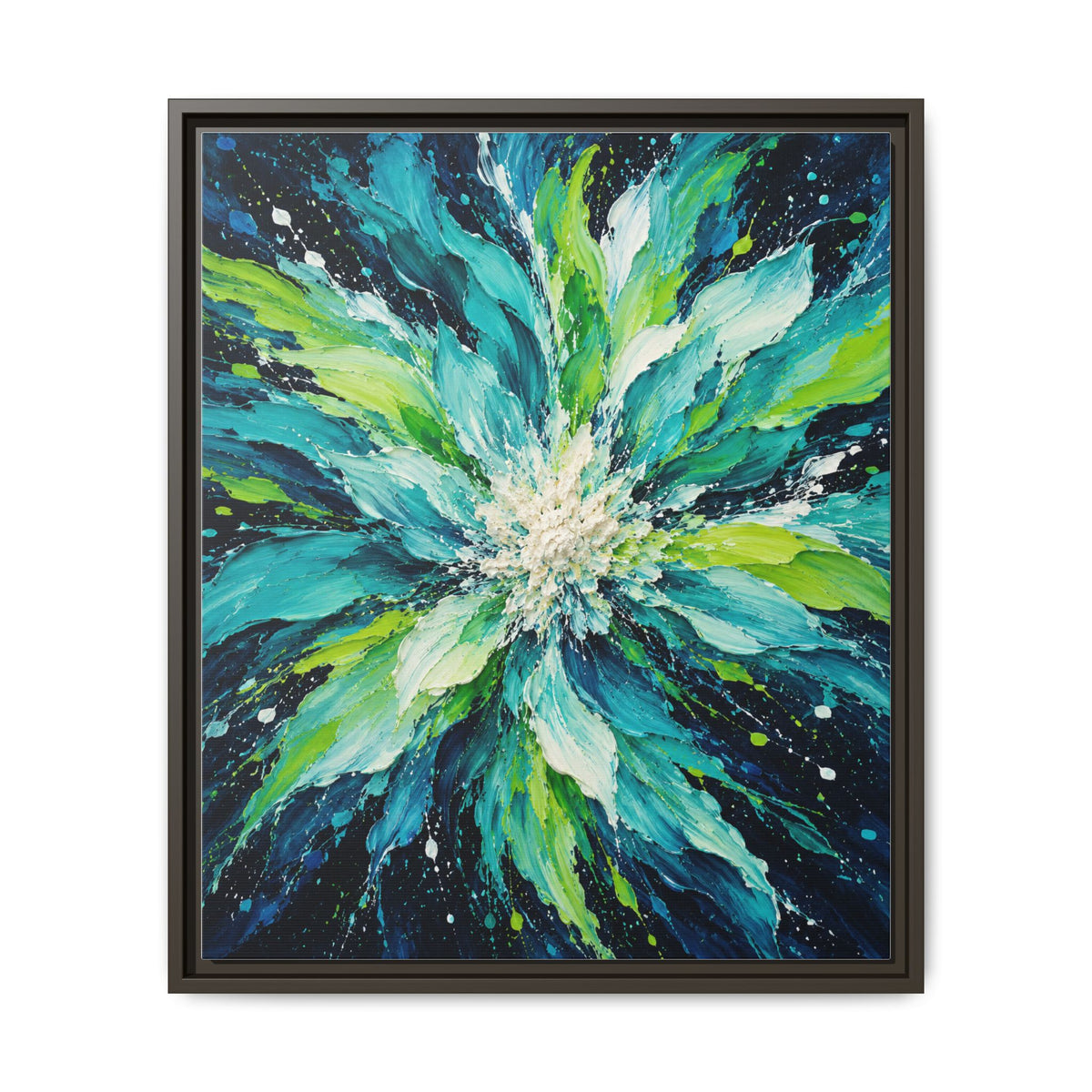 Lagoon Bloom · Framed Canvas