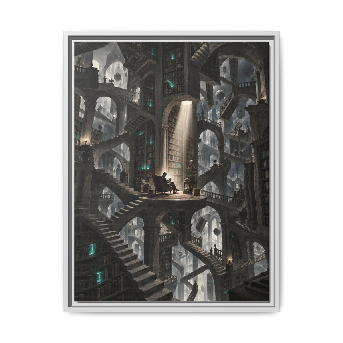 Bibliotheca Infinita · Framed Canvas