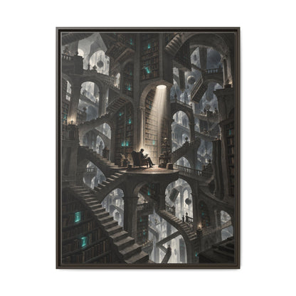 Bibliotheca Infinita · Framed Canvas
