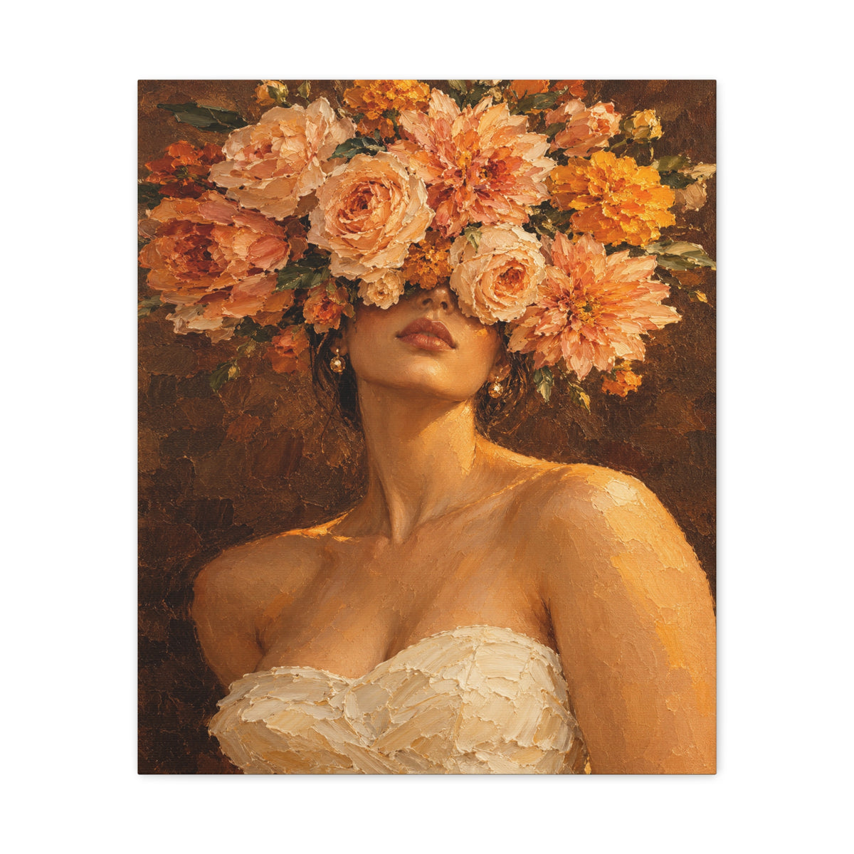 Golden Hour Bloom · Frameless Canvas