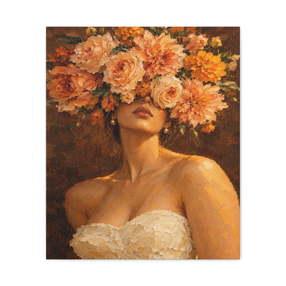 Golden Hour Bloom · Frameless Canvas