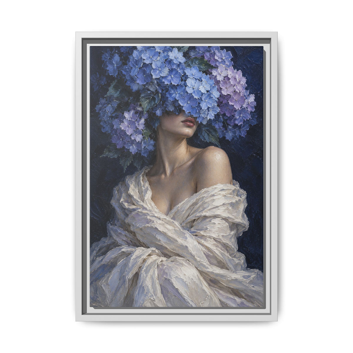 Hydrangea Blue · Framed Canvas