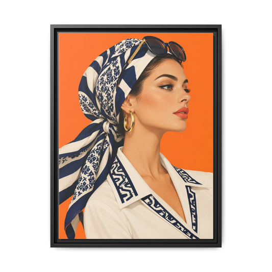 Tangerine Hour · Framed Canvas