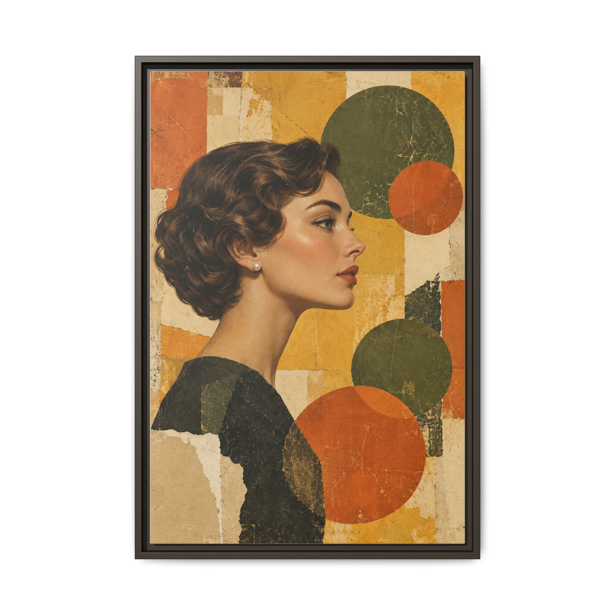 Saffron Thought · Framed Canvas