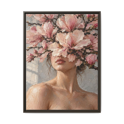 Magnolia Silence · Framed Canvas