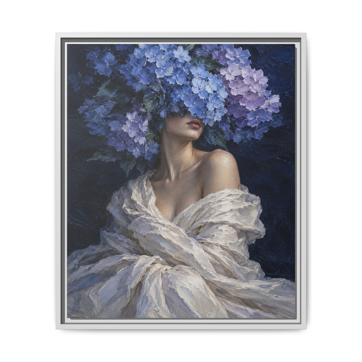 Hydrangea Blue · Framed Canvas
