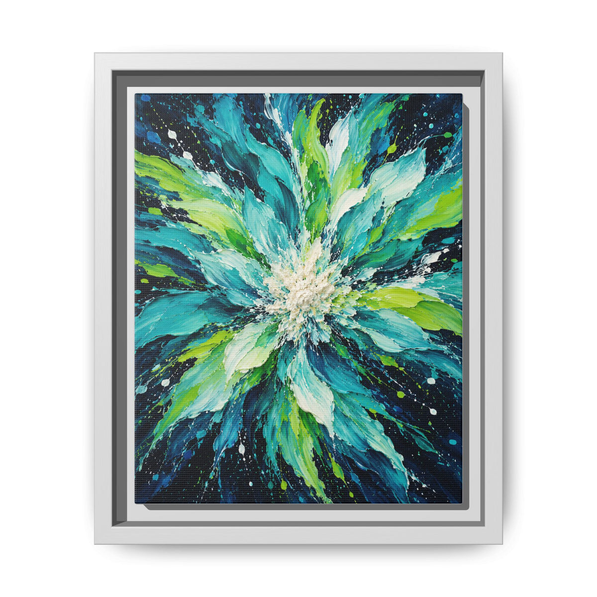 Lagoon Bloom · Framed Canvas
