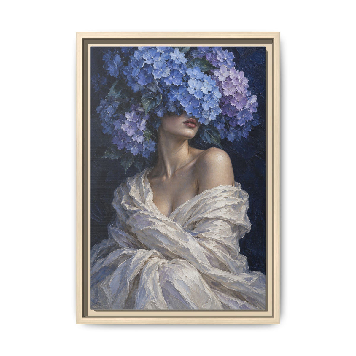 Hydrangea Blue · Framed Canvas
