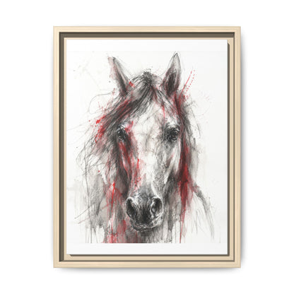 Scarlet Equus · Framed Canvas