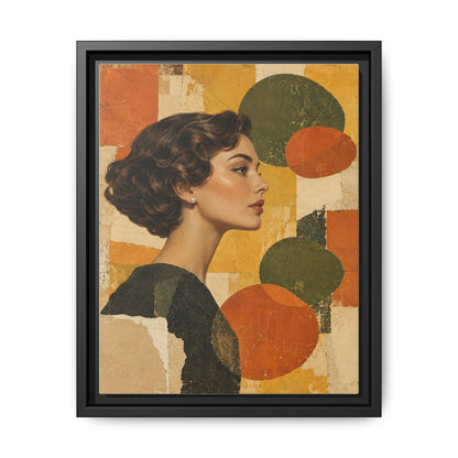 Saffron Thought · Framed Canvas