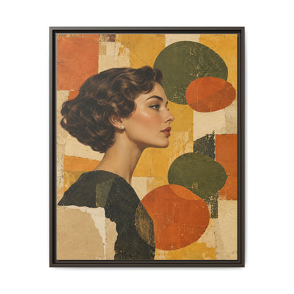 Saffron Thought · Framed Canvas