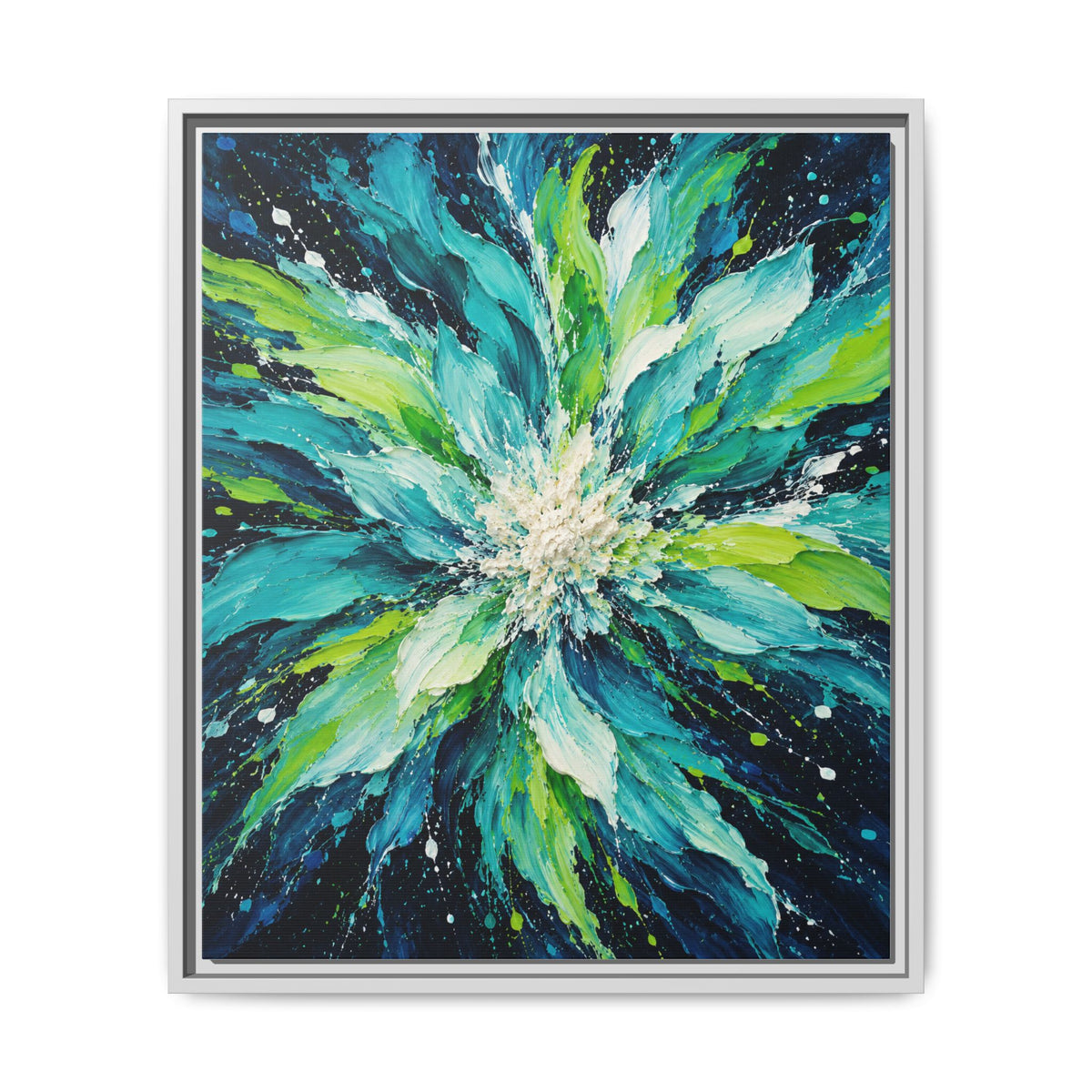 Lagoon Bloom · Framed Canvas