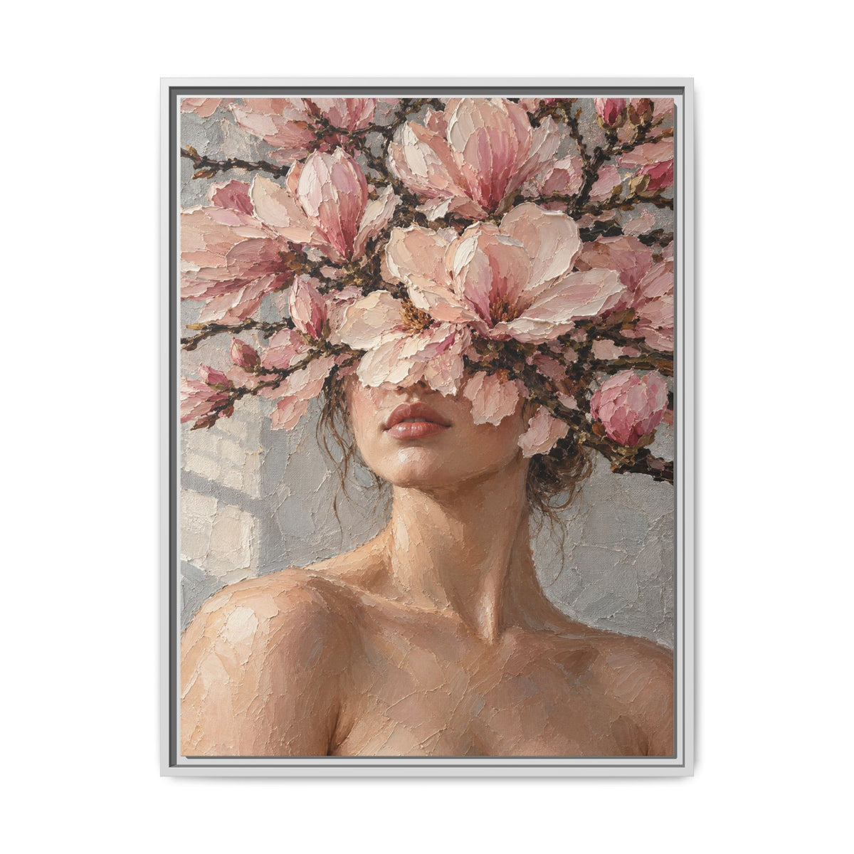 Magnolia Silence · Framed Canvas