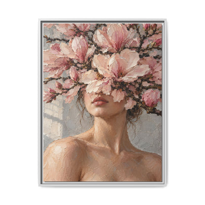 Magnolia Silence · Framed Canvas