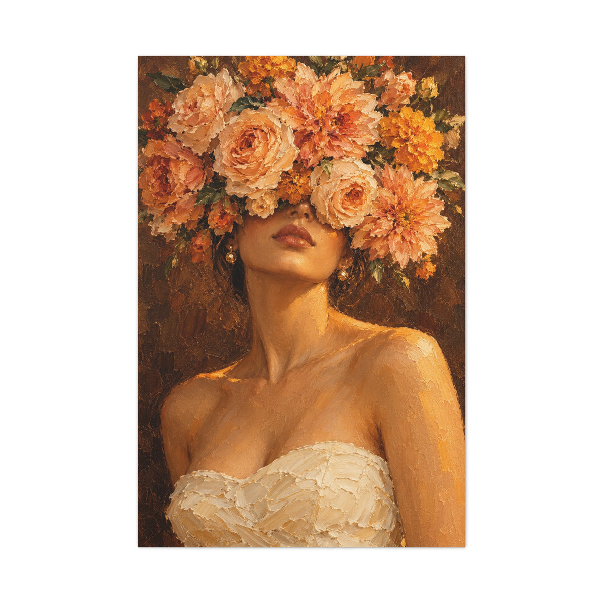 Golden Hour Bloom · Frameless Canvas