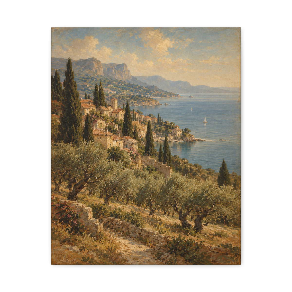 Riviera Afternoon · Frameless Canvas