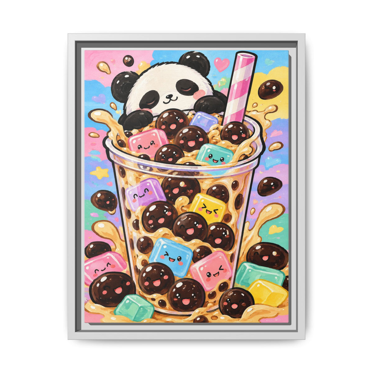 Bubble Tea Buddies · Framed Canvas