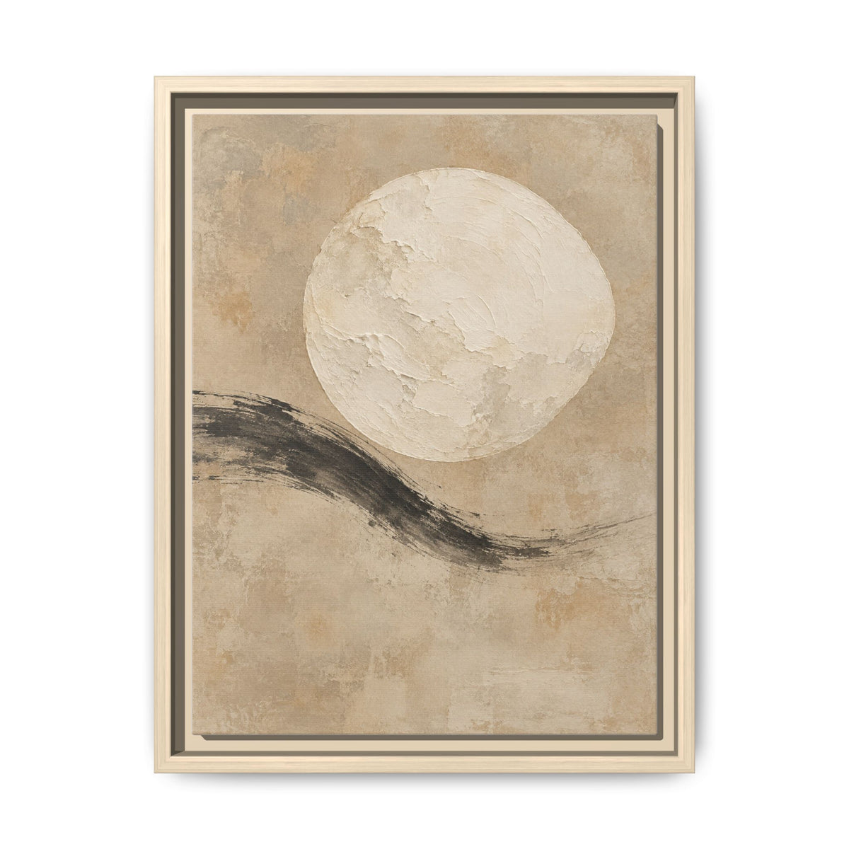 Linen Moon · Framed Canvas