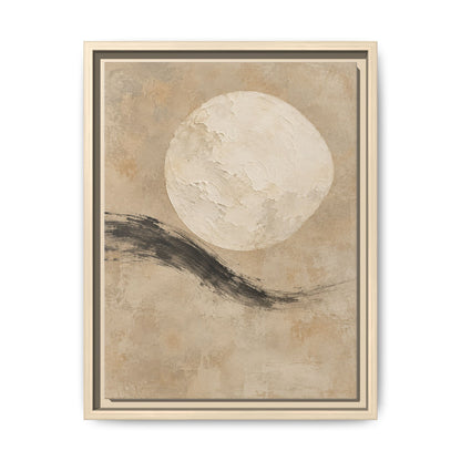Linen Moon · Framed Canvas