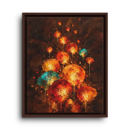 Lanternes du Soir · Framed Canvas