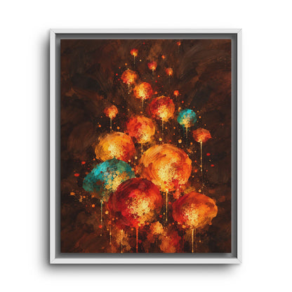 Lanternes du Soir · Framed Canvas