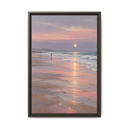 Silver Moon Tide · Framed Canvas