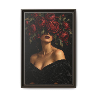 Crimson Reverie · Framed Canvas