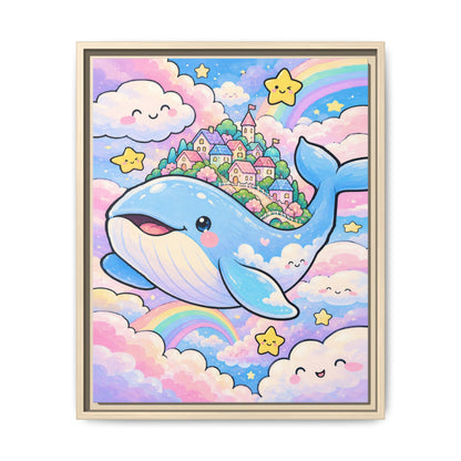 Sweet Dreams Whale · Framed Canvas