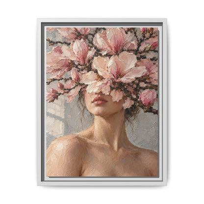 Magnolia Silence · Framed Canvas