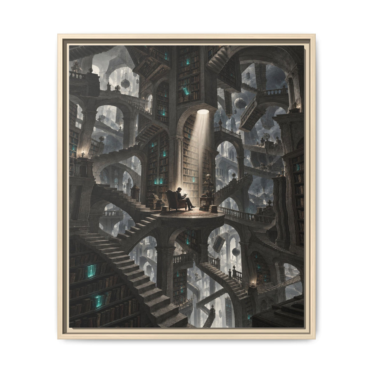 Bibliotheca Infinita · Framed Canvas