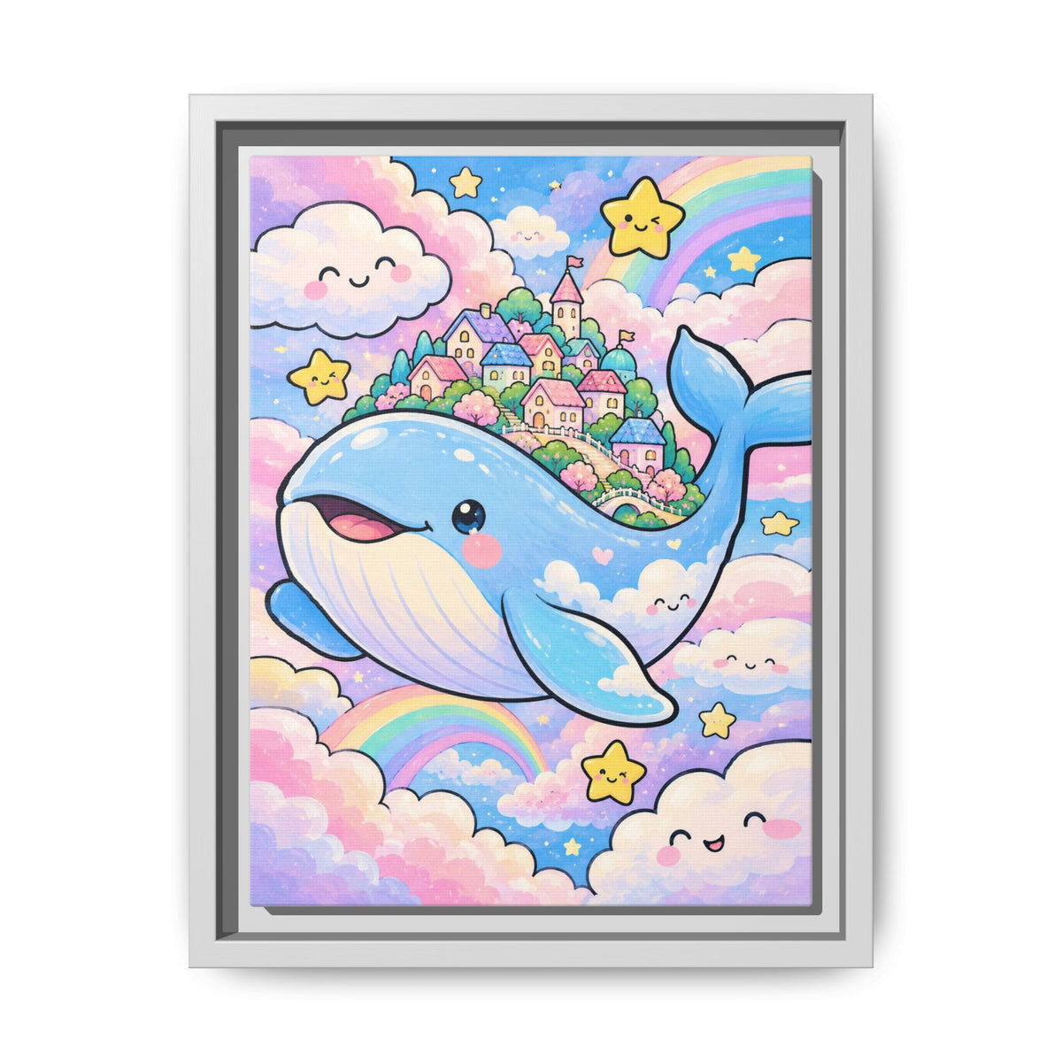 Sweet Dreams Whale · Framed Canvas