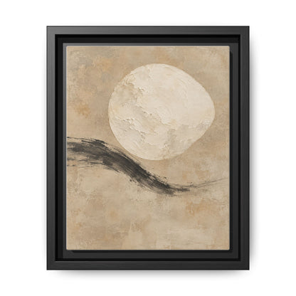 Linen Moon · Framed Canvas