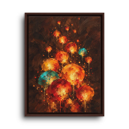 Lanternes du Soir · Framed Canvas