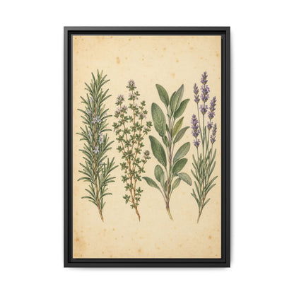 Herb Garden Study · Framed Canvas