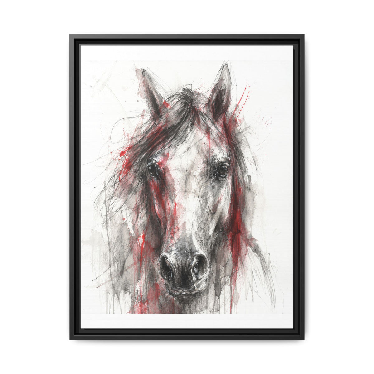 Scarlet Equus · Framed Canvas