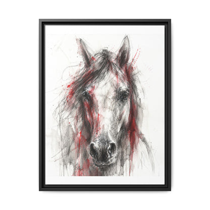 Scarlet Equus · Framed Canvas