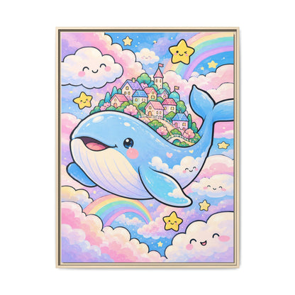 Sweet Dreams Whale · Framed Canvas