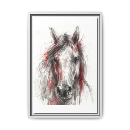 Scarlet Equus · Framed Canvas
