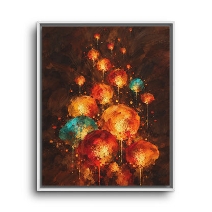 Lanternes du Soir · Framed Canvas