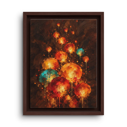 Lanternes du Soir · Framed Canvas