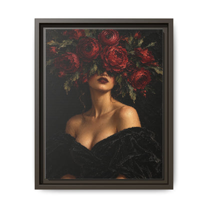 Crimson Reverie · Framed Canvas