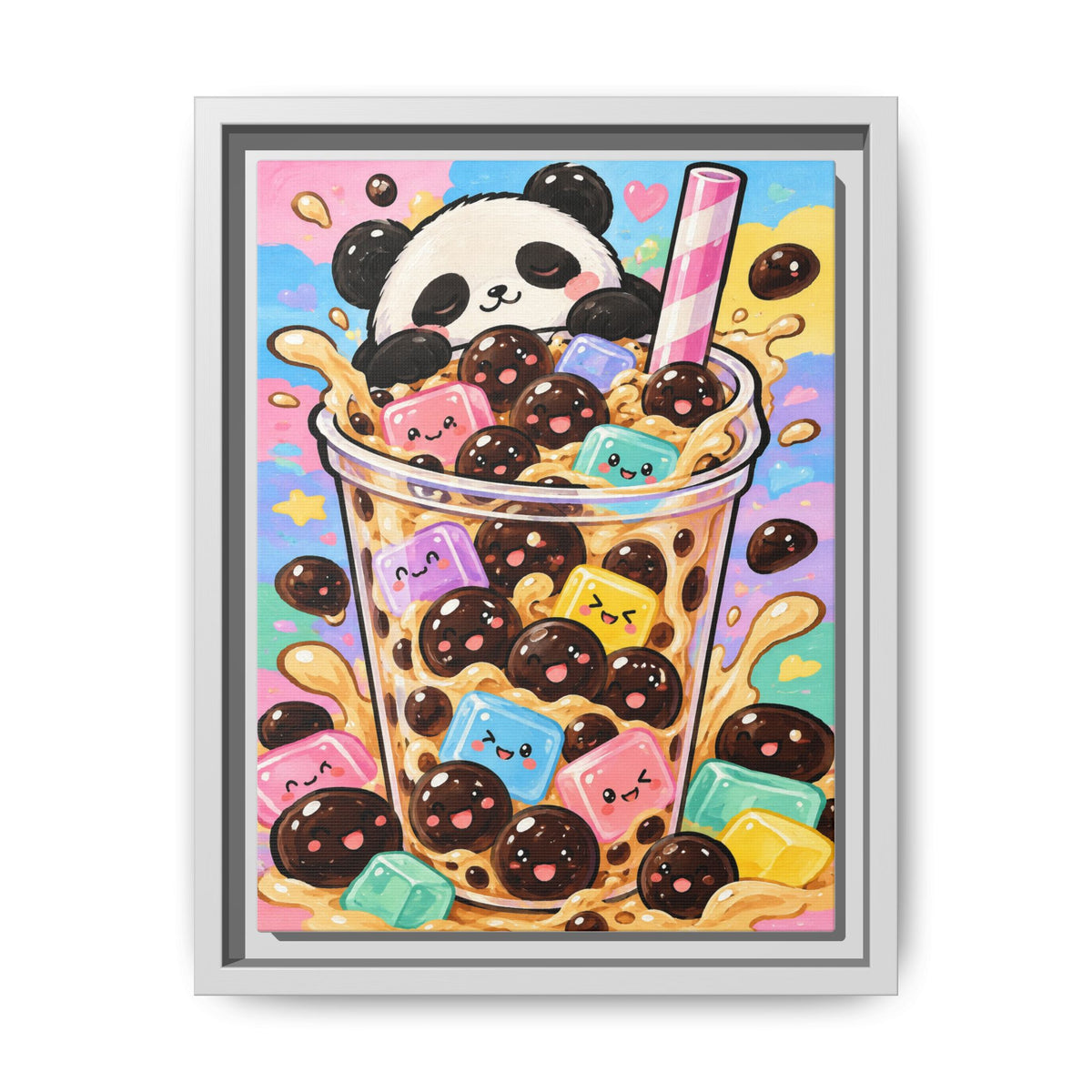 Bubble Tea Buddies · Framed Canvas