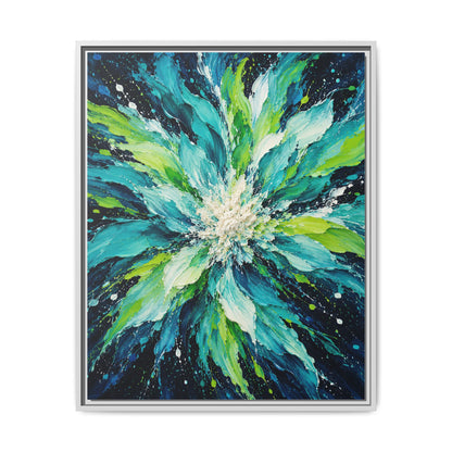 Lagoon Bloom · Framed Canvas