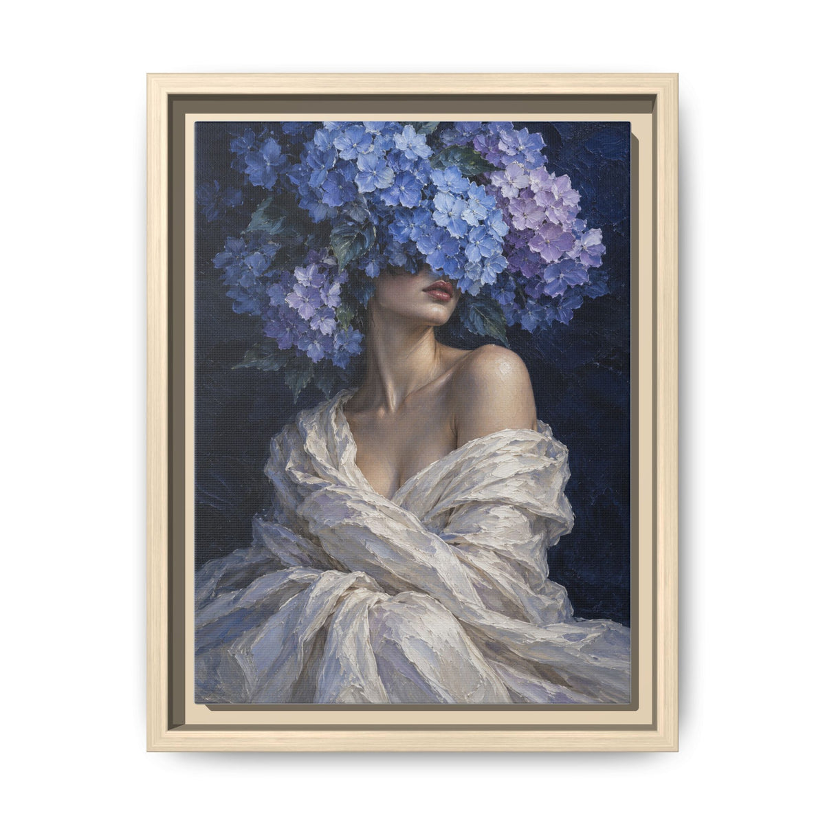 Hydrangea Blue · Framed Canvas
