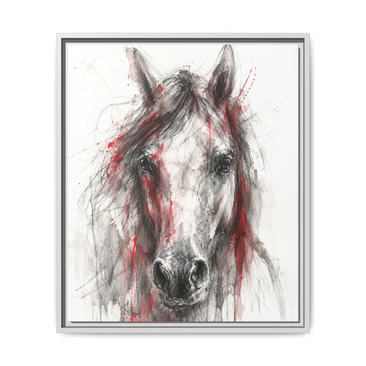 Scarlet Equus · Framed Canvas