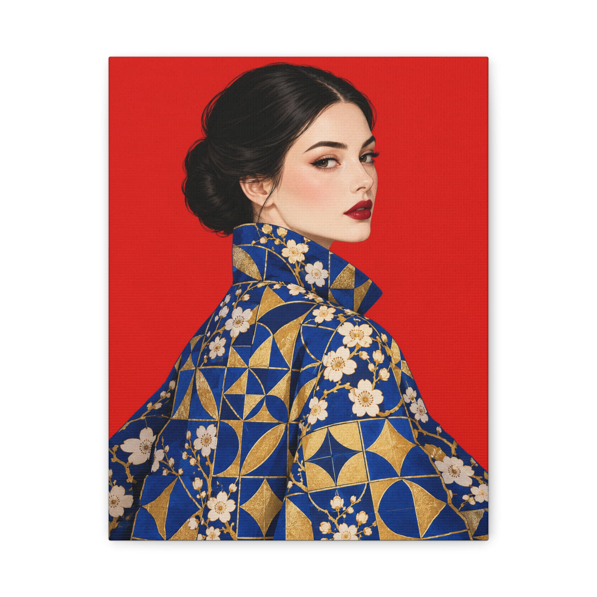 Vermilion Sunday · Frameless Canvas