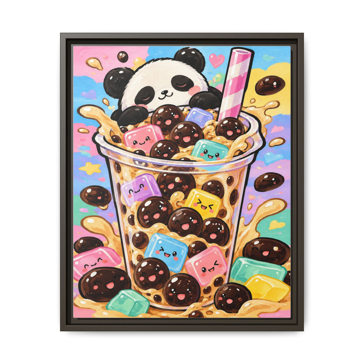 Bubble Tea Buddies · Framed Canvas