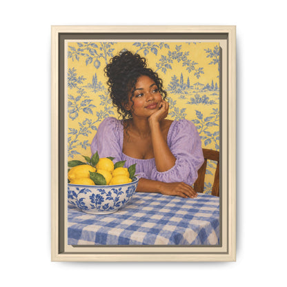 Lemons on the Table · Framed Canvas